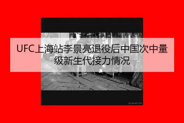 UFC上海站李景亮退役后中国次中量级新生代接力情况